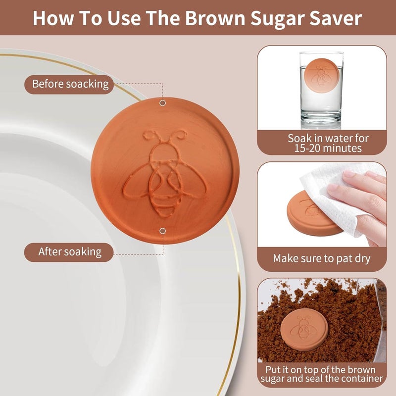 Mutclord POP Airtight Brown-Sugar Keeper-Container - 1.3Qt(42Oz/1.2L) Clear Jar | 1/2 Tablespoon Scoop | Brown Sugar Saver | Stackable One-Touch Opening - Image 4